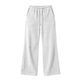 thumbnail image 6 of Sunnin Women Corduroy Straight Leg Pants Drawstring Elastic Waist Casual Loose Lounge Pants with Pockets, 6 of 7