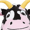 thumbnail image 6 of Ruyang Kids Plush Cow Hooded Jumpsuit Flannel Animal Role Play Dress Up Bodysuits Boys Girls Holiday Theme Party Outfit, 6 of 6