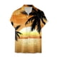 thumbnail image 3 of Camisas Cuello De Hombre Hombres Casual Manga corta Primavera Verano Turndown Neck 3D Impreso Camisas Moda Top Blusa Camisas (Orange, M), 3 of 4