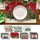 thumbnail image 2 of Manteles Individuales Navideños Mantel Individual navideño de lino y algodón, tapete térmico para mesa de cocina, 4 Uds. (Multicolor, Unitalla), 2 of 4
