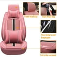 thumbnail image 3 of Leadwolf Front Pair Car Seat Covers Leather for toyota for Corolla iM 2017-Present 2 Seats Airbag Compatible Waterproof Premium Leather Front and Back Seat Protectors 2PCs Pink, 3 of 7