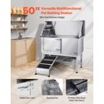 thumbnail image 3 of STAWAY 50" Stainless Steel Dog Grooming Bath Tub with Ramp, Anti-Slip, Hot/Cold Faucets, Complete Accessories for Easy Pet Bathing, 3 of 9