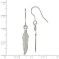 thumbnail image 2 of 925 Sterling Silver Feather Earrings Drop Dangle Outdoor Nature, 2 of 6