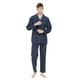 thumbnail image 5 of GLOBAL Conjunto de Pijama de Tejido Liso de Manga Larga para Hombre, Ropa de Dormir de Algodón, Ropa de Dormir Cómoda, Línea Roja a Cuadros XXL, 5 of 7