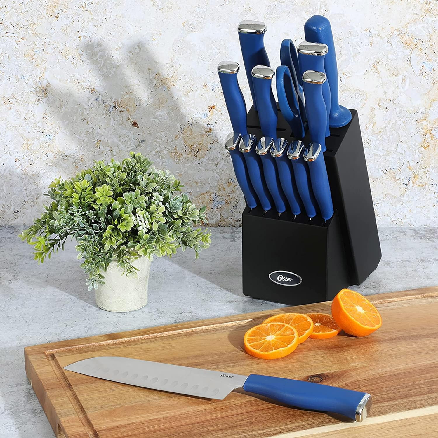 Brass & Walnut 6-Piece Knife Cutlery Set, 100% German Stainless