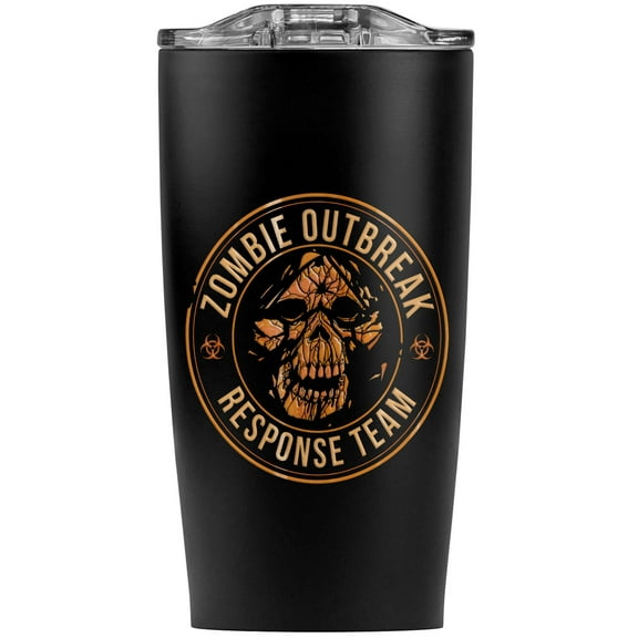 Zombie Outbreak Response Team Skull Stainless Steel 20 oz Travel Tumbler, Vacuum Insulated & Double Wall with Leakproof Sliding Lid | Great for Coffee/Hot Drinks and Cold Beverages