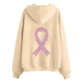thumbnail image 5 of SHIXIAOO Chandails à Capuchon et Chandails pour Femmes pour Tenue Décontractée Style à Fermeture Éclair avec Imprimé Ruban de Sensibilisation au Cancer pour Confort Toute l'Année s'Agence Bien Chandail à Capuchon Uni Femmes plus Chandail Doux à Enfiler, 5 of 5