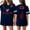 Navy, variant on Soccer Jersey Women's V-Neck USA 250th Anniversary Football 1776-2026 Quarter-Millennial Patriotic T-Shirt