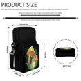 thumbnail image 6 of Eheartsgir Shoulder Pouch Satchel Bag with Frog Mushroom Pattern, Lightweight Stretch Polyester Zipper Sling Purse for Travel and Hiking, 6 of 7
