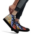 thumbnail image 4 of Giraffes American High Top Canvas Shoes Sneakers Black Size 7, 4 of 7