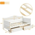 thumbnail image 7 of Harper & Bright Designs Twin Daybed Wood Sofa Bed for Bedroom Living Room, No Box Spring Needed, White, 7 of 7