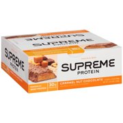 Supreme Protein 30g Protein Bar, Caramel Nut Chocolate, 3.38 Fl Oz Bar. (12 Count)