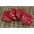 thumbnail image 5 of Decorative Round Red Jute Fabric Covered Buttons Sewing Scrapbooking Craft - Pack of 12 Pieces, 5 of 7