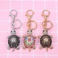 thumbnail image 3 of Worgeous Creative Keychain Alloy Simulation Turtle Bling-bling Keychain Keyring Handbag Decorations Hanging Pendant for Girls Women Lover Gift (Golden and Black), 3 of 8