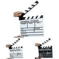 thumbnail image 3 of Película de madera Director de video Tablilla Corte de película Escena de acción Pizarra Tablero de chapaleta Negro Blanco Inevent DZ54559-03, 3 of 7