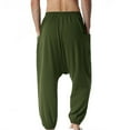 thumbnail image 2 of Munlar Cargo Pants For Men,Men's Striped Belt Placket Zipper Decoration Personality Small Foot Pocket Casual Pants, 2 of 9