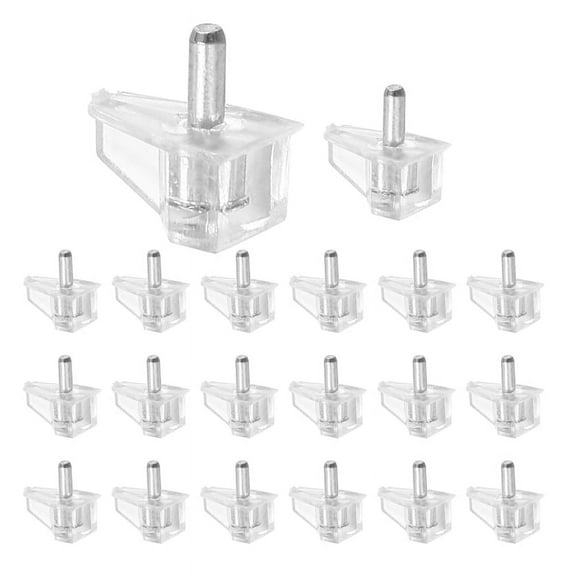 20 Pieces 3 mm Shelf Pins Clear Support Pegs Cabinet Clips Holder for Kitchen Furniture