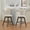Beige, variant on Kadyn Set of Two 26 Inch Counter Height Swivel Bar Stools with Back and Arms, Tufted Velvet Kitchen Stools, Gray