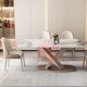 thumbnail image 4 of Luxury Waterproof Dining Table Set 6 Chairs Metal Nordic Modern Tables Makeup Dining Room Table A Manger Living Room Furniture My Lux Decor Round, 4 of 24