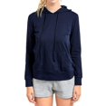 thumbnail image 4 of Women's Thin Cotton Pullover Hoodie Sweater S, Navy, 4 of 4