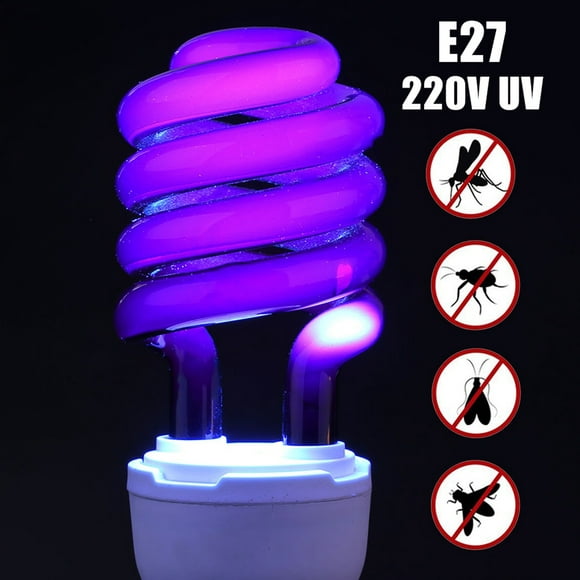 Flmtop Insecte Piège 220V Ampoules Décoratives Spirale en Métal UV Ultraviolet Lumière Fluorescente pour Attirer les Insectes
