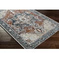 thumbnail image 6 of Hauteloom Cabacungan Traditional Medallion Living Room Bedroom Area Rug - Machine Washable Distressed Carpet - Bohemian Oriental - Easy to Clean - Blue, Terra Cotta, Cream - 9'3" x 12', 6 of 20