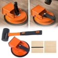 thumbnail image 2 of Heavy Duty Floor Gap Fixer Tool Orange With Hammer, Carbon Steel Suction Cup Flooring Gap Repair Tool For Laminate Hardwood Vinyl Planks Adjustable Height Floor Alignment Tool, 2 of 9