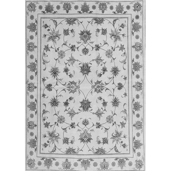 Ahgly Company Indoor Rectangle Persian Gray Traditional Area Rugs, 5' x 7'