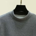 thumbnail image 4 of YUGYXL Women's Spring Summer Sweater Trendy 3/4 Sleeve Knit Shirts Casual Loose Crewneck Tops Solid Color Tunics Dark Gray XXL, 4 of 5