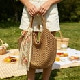 thumbnail image 7 of Gumesh Beach Bags for Women - Women Beach Tote Bag, Summer Mesh Hollow Straw Tote Bag for Holiday Market, 7 of 7