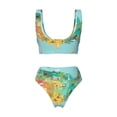 thumbnail image 5 of Daiia USA Tourist Map Women's Bikini Set Two Piece Swimsuit High Waisted Bikini Adjustable Straps Bikini Perfect for Beach, Pool, and Summer Vacation-X-Large, 5 of 9