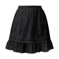 thumbnail image 5 of Womens Cute Lace Skirts Elastic High Waist Ruffled Hem Knee Length Skorts Summer Dressy Casual Built In Shorts Skirt, 5 of 5