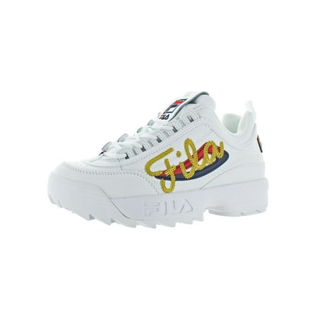 Fila Women's Disruptor Ii Signature White / Navy Red Sneaker - 10M