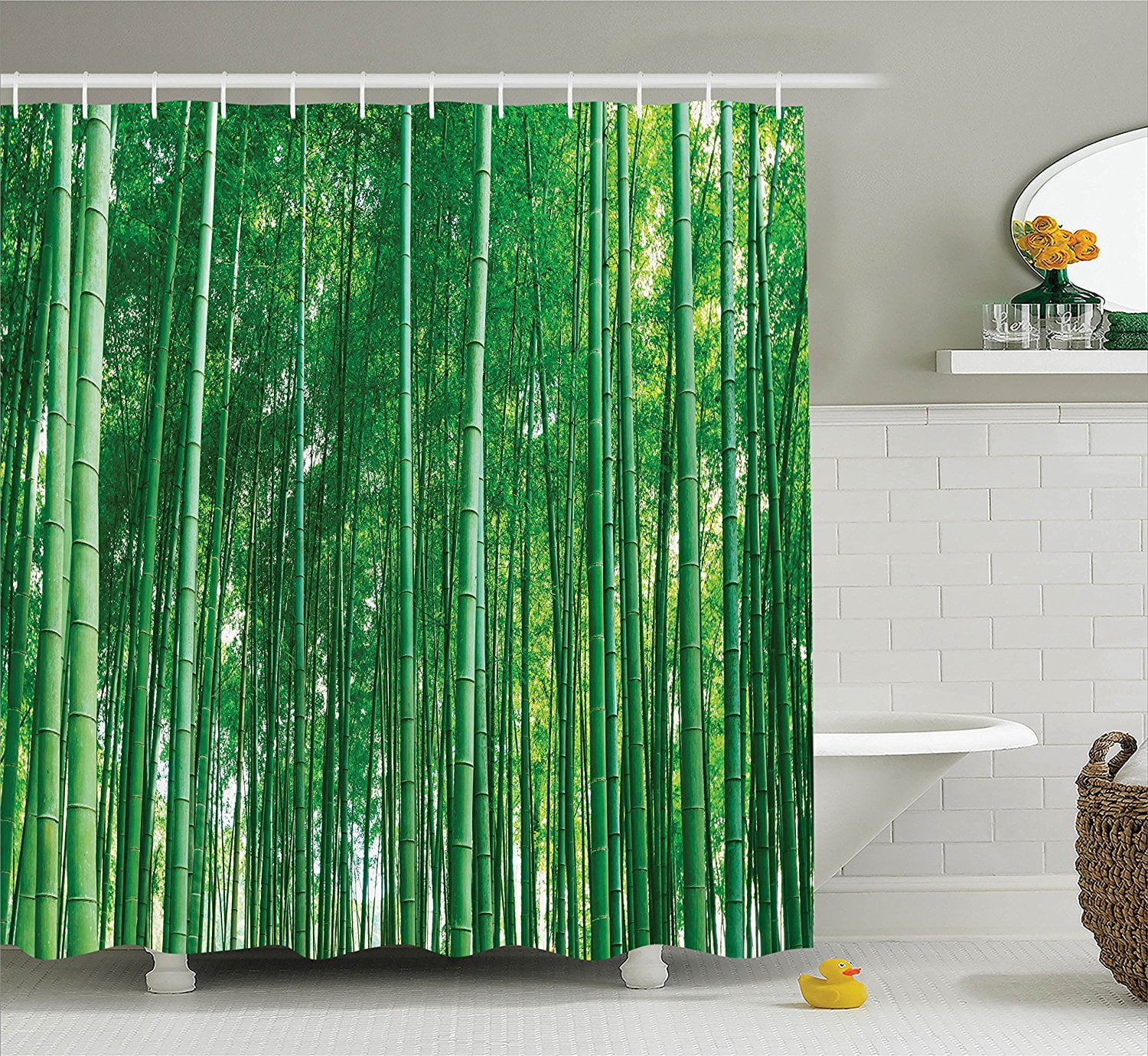 bamboo bathroom curtains