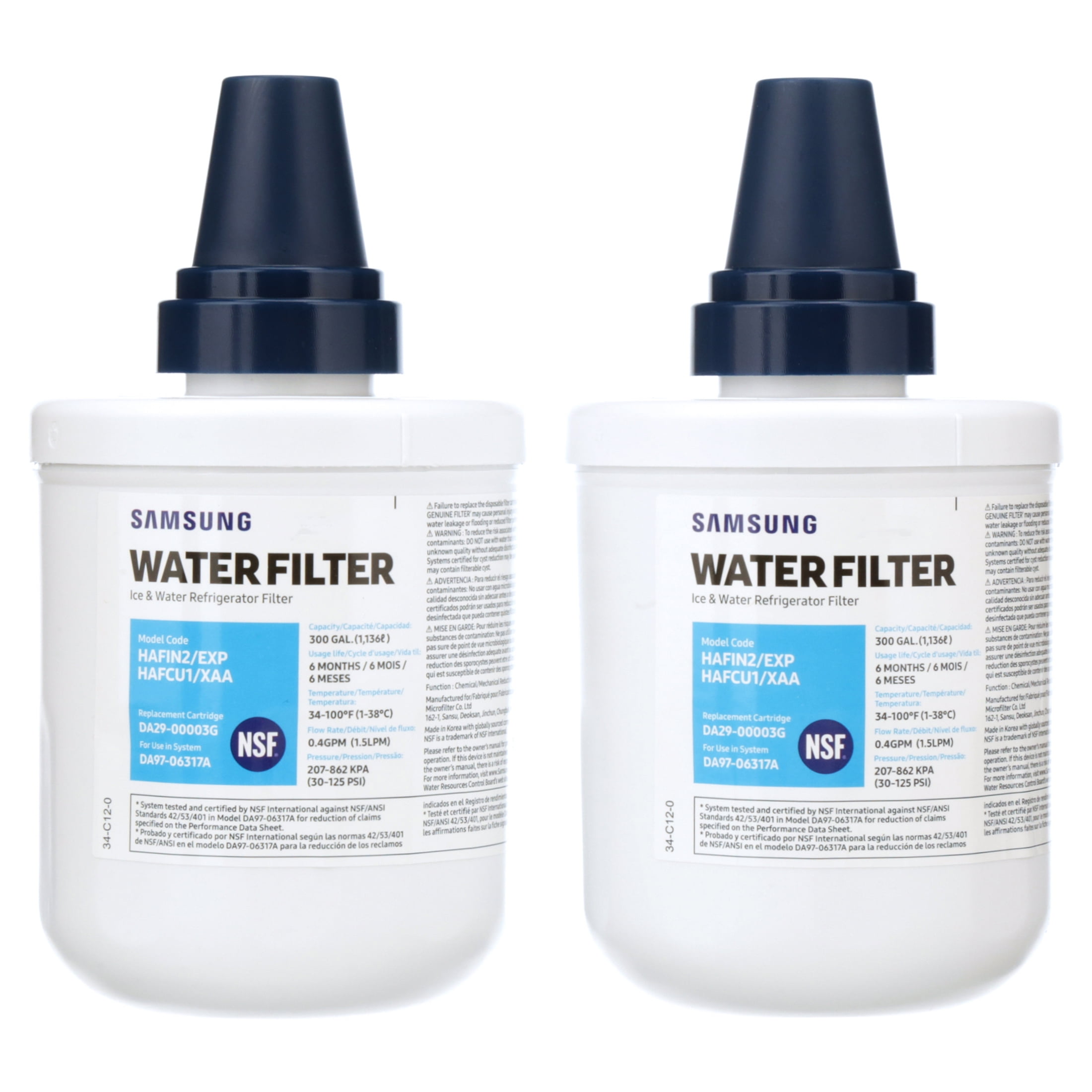 Genuine HAF-CU1 Samsung Water Filter - 2 Pack