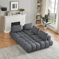 thumbnail image 5 of Modern Designed Gray Floor Chair with Sturdy Wooden Legs - Great for Small Spaces, 5 of 5