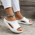 thumbnail image 2 of Rokment Orthopedic Slippers for Women Men Bathroom Shower House Shoes Indoor Outdoor Adult Unisex Non Slip Cloud Pillow Thick Cushioned Water Sandals Beach Orange Size 8.5, 2 of 5