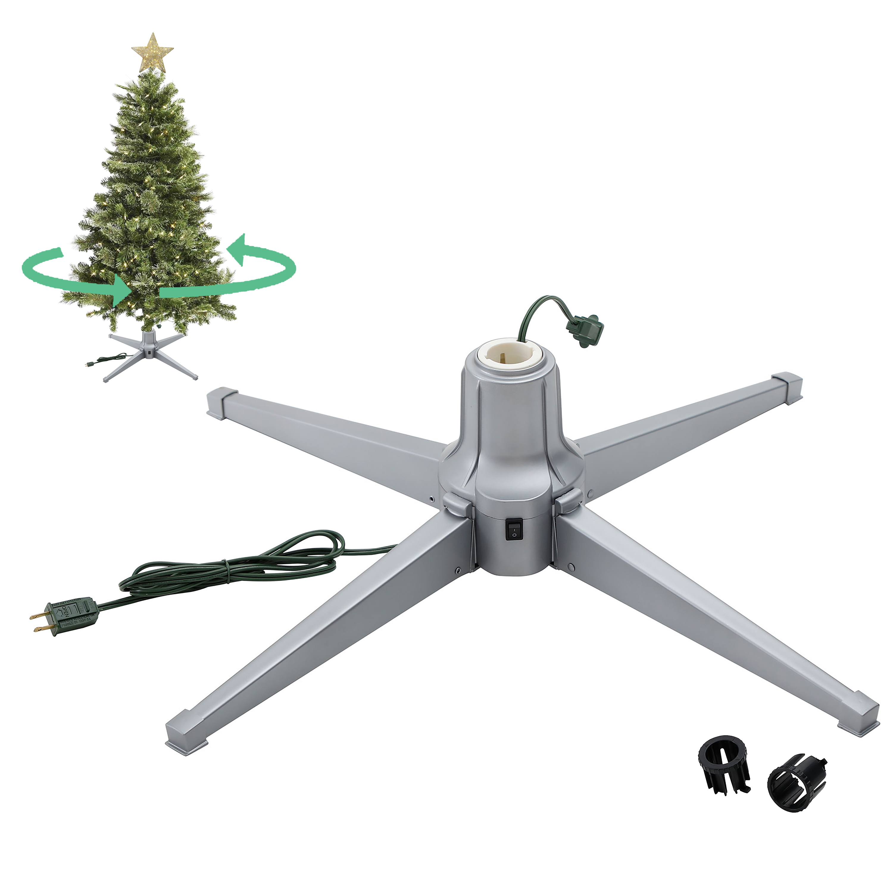 Home Heritage Metal Rotating Christmas Tree Stand photo 1