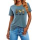 thumbnail image 4 of Mujeres Manga Corta de Verano Tops Pascua Impresa Cuello Redondo, Blusa de Moda Casual para la Primavera, 4 of 5