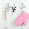 thumbnail image 2 of Storage Hook Sticking Kitchen Organizer Cactus-shaped Hanging Hook Hanging Hook for Kitchen Bathroom, Grey, 2 of 8