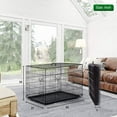 thumbnail image 5 of BestPet Large Dog Crate Dog Cage Kennel Metal Wire Double-Door Folding Pet Animal Pet Cage, Plastic Tray and Handle, Black, 5 of 5