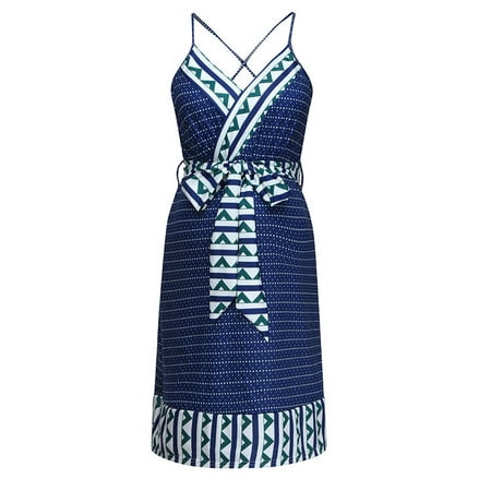 

Womens Pregnants Fashion Suspender Dress Sexy Deep V Neck Splice Color Maternity Dresses Waist Tie Sleeveless Dress