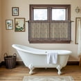 thumbnail image 4 of Boho Floral Tier Curtains 36 Inch Length, Vintage Flowers Abstract Art Ethic Tribe Cafe Short Curtains for Bathroom Over Sink, Small Kitchen Curtain Light Filtering Tiered Drapes 2 Panels 27.5"Wx36"L, 4 of 8