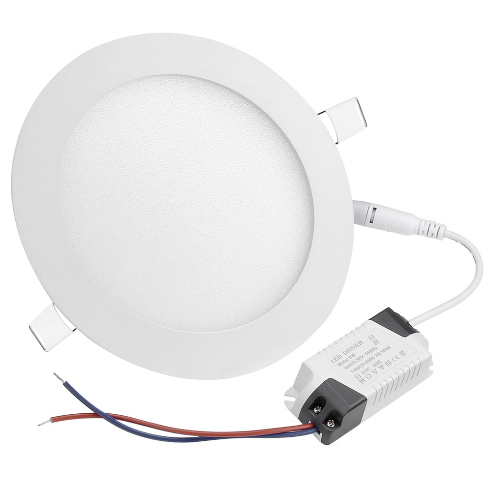 Round LED Recessed Ceiling Panel Lighting White 12 Watt Light 6000K Stylish x 10