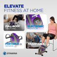 thumbnail image 3 of Stamina Mini Exercise Bike with Smooth Pedal System, Purple, 3 of 12