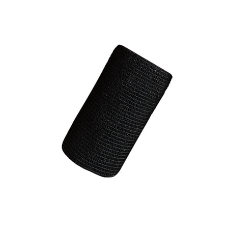, Self Adherent Wrap, 4 inch Wide Elastic Non Woven Breathable Horse Leg Tape for Pet, Cats, Dogs, Wide Application Black