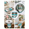 thumbnail image 3 of Coastal Anchor Cloth Napkins Set of 6 Reusable Dinner Napkins, Turquoise Brown Ombre Rustic Wooden Grain Cocktail Napkin Washable Table Napkins for Wedding/Holiday Party/Baby Shower 20"x20", 3 of 7