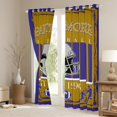thumbnail image 3 of Homewish Boys Ball Game Blackout Curtains Set of 2 (52x84 Each),Baltimore American Football Window Curtains,Purple Brown Gray Curtains and Drapes For Kids,Luxury Bedroom Decor, 3 of 6