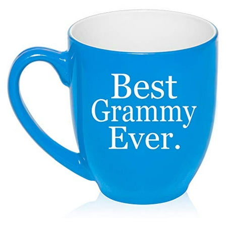 16 oz Large Bistro Mug Ceramic Coffee Tea Glass Cup Best Grammy Ever Grandma Grandmother (Best Glass Coffee Mugs)