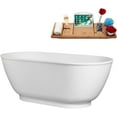 thumbnail image 2 of 59" Streamline B-260-48-BGM Soaking Freestanding Tub and Tray With Internal Drain in Brushed GunMetal, 2 of 7